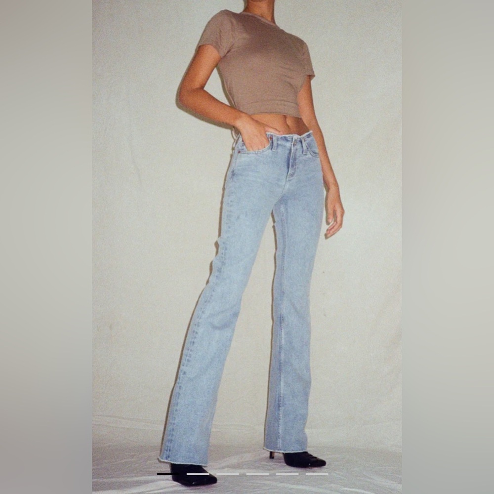 Motel rocks frayed low rise jeans